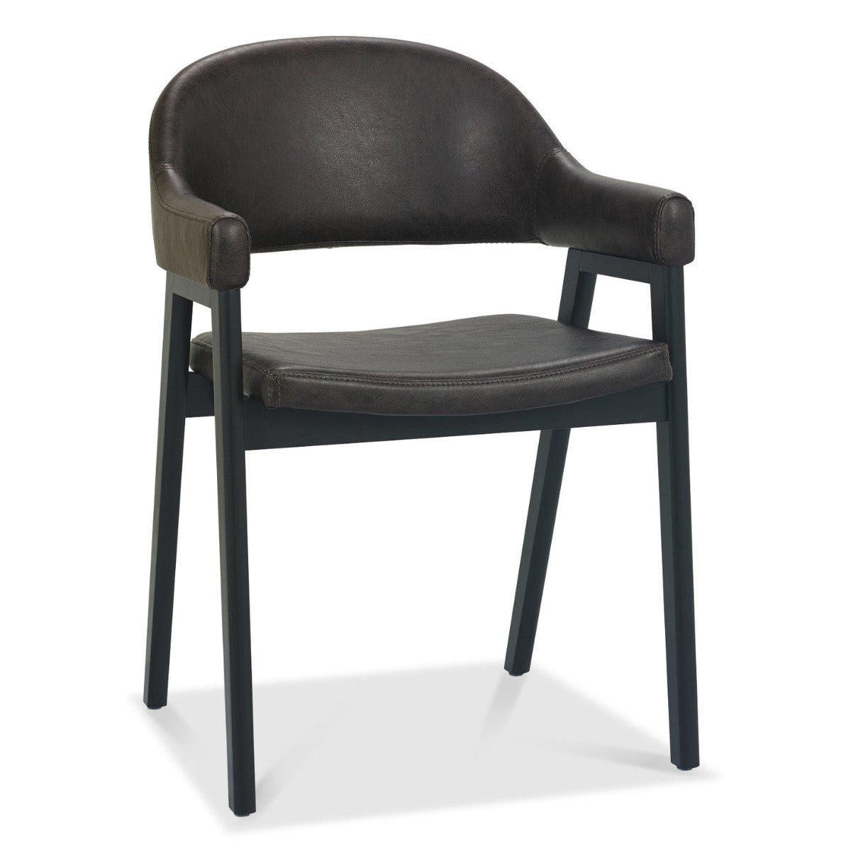 Chambery Weathered Oak Curved Back Dining Chair Brown - 1