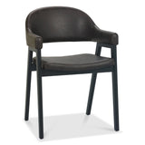 Chambery Weathered Oak Curved Back Dining Chair Brown - 1