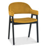 Chambery Weathered Oak Curved Back Dining Chair Yellow - 1