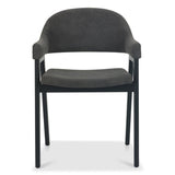 Chambery Weathered Oak Curved Back Dining Chair Grey- 2