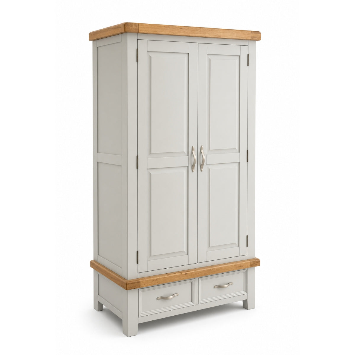 Canter Grey 2 Door Wardrobe with Drawers - 1