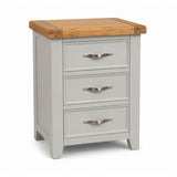 Canter Grey 3 Drawer Bedside Locker - 1