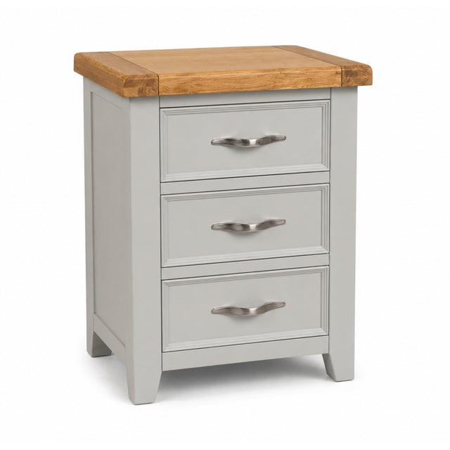 Canter Grey 3 Drawer Bedside Locker - 1