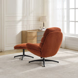 Caprille Accent Chair Chair and Footstool Rust - 3