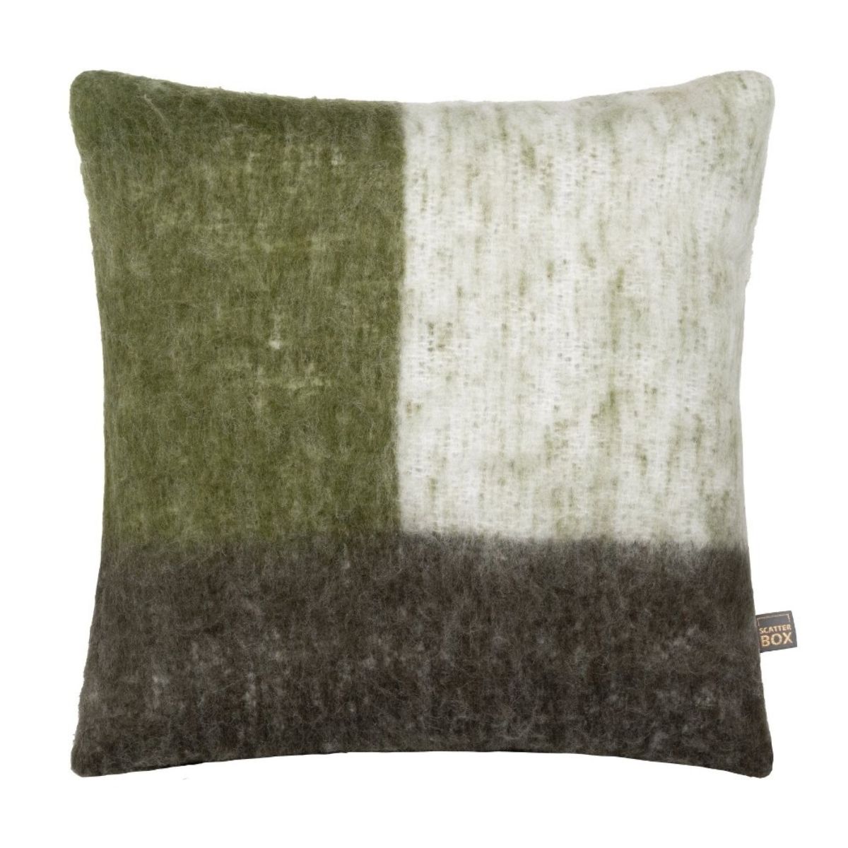 Cara Mohair Wool Cushion Green - 1