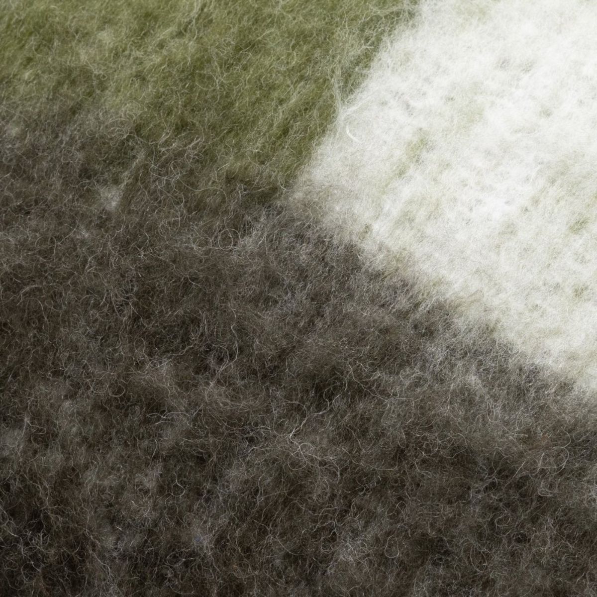 Cara Mohair Wool Cushion Green - 3