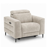 Cassara beige armchair on a white background