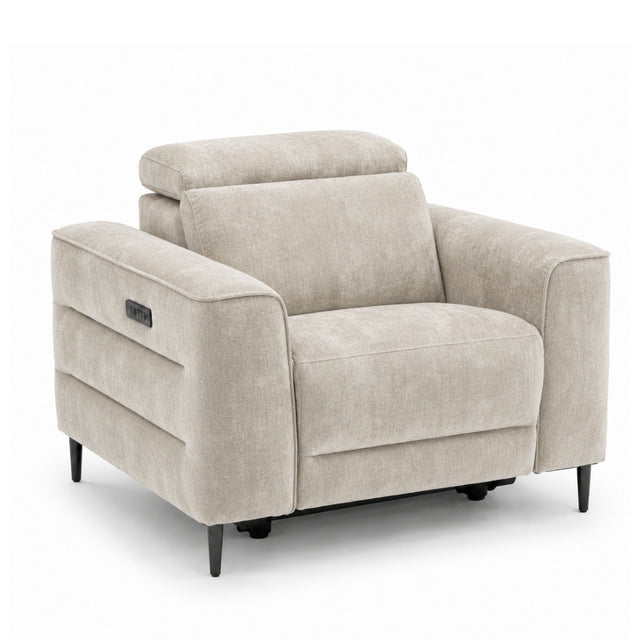 Cassara beige armchair on a white background