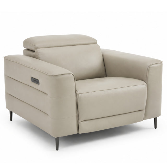 Cassara light grey armchair on a white background.
