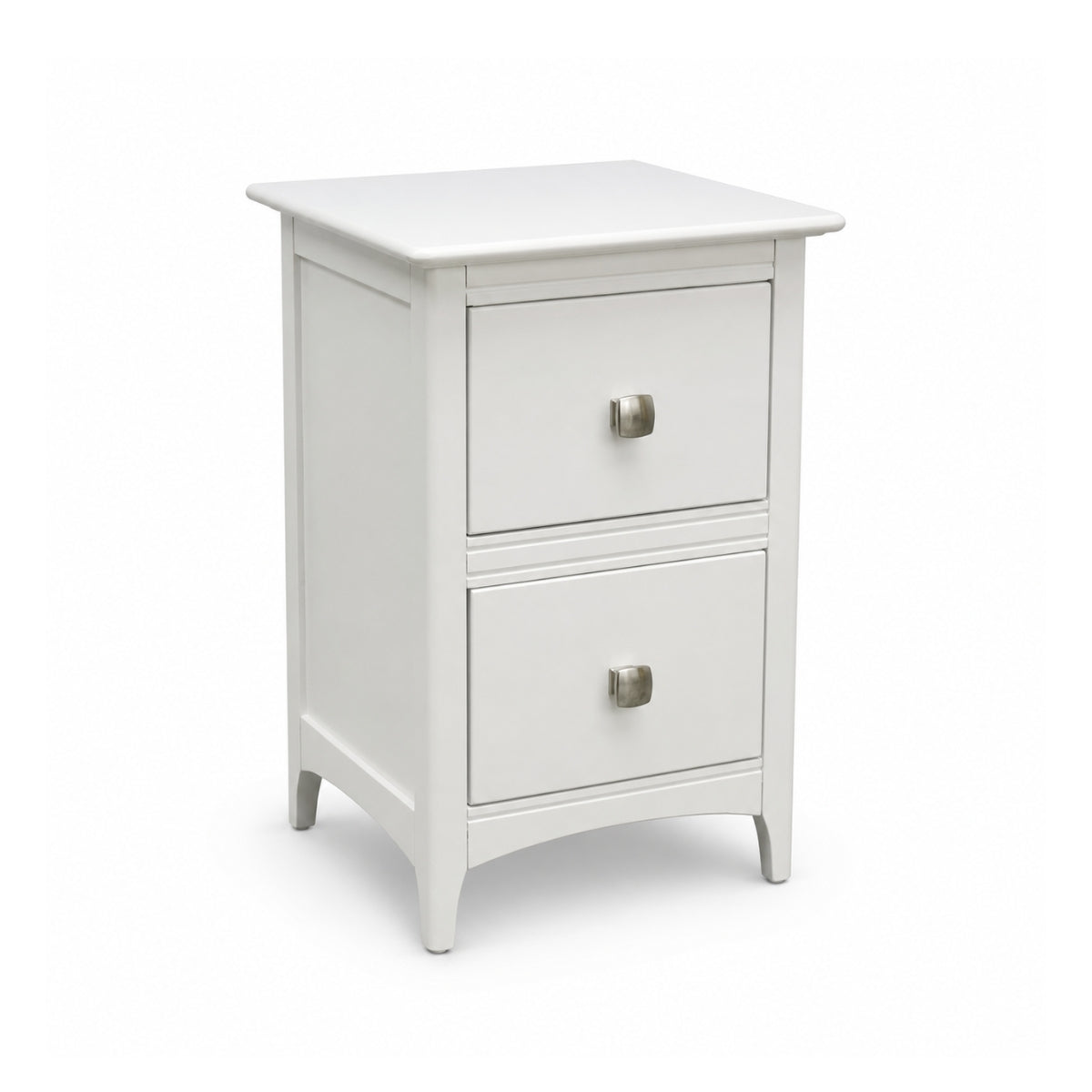 Causeway White 2 Drawer Bedside Locker