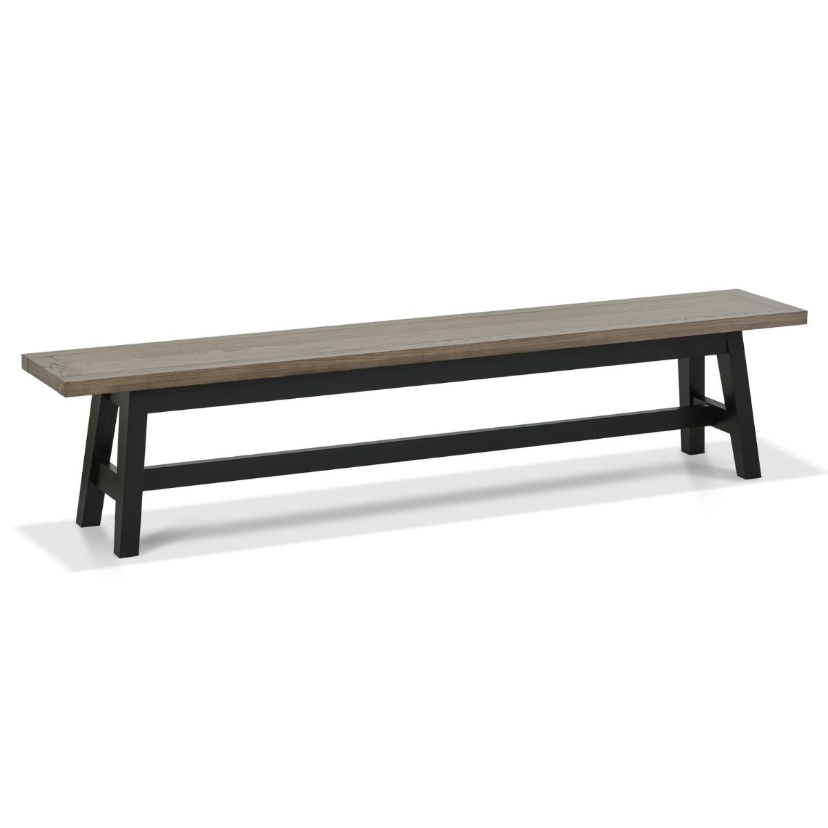 weathered oak dining bench