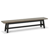 weathered oak dining bench