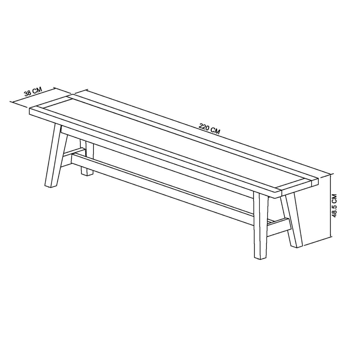 Chambery Dining Bench 5