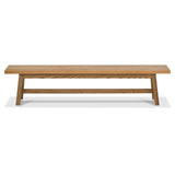 Chambery Rustic Oak Dining Bench - 2