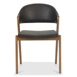 Chambery Rustic Oak Upholstered Dining Chair Brown - 2