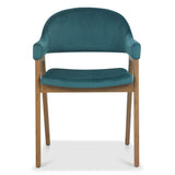 Chambery Velvet Dining Chair Blue 2