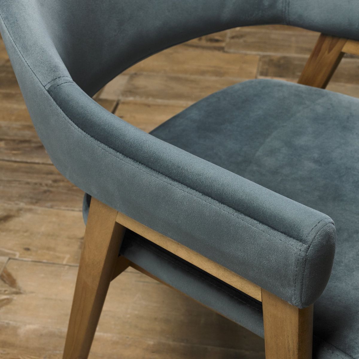 Chambery Velvet Dining Chair Blue 4