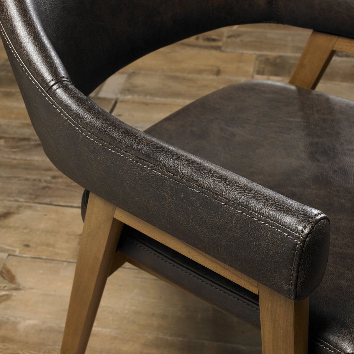 Chambery Velvet Dining Chair Brown 4