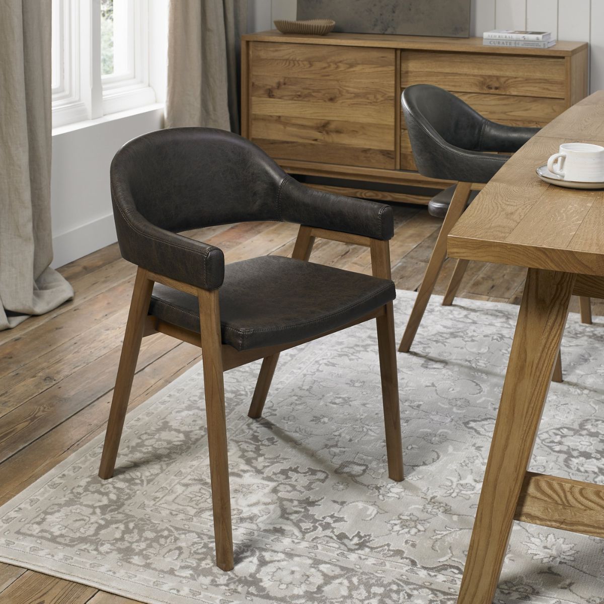 Chambery Velvet Dining Chair Brown 5