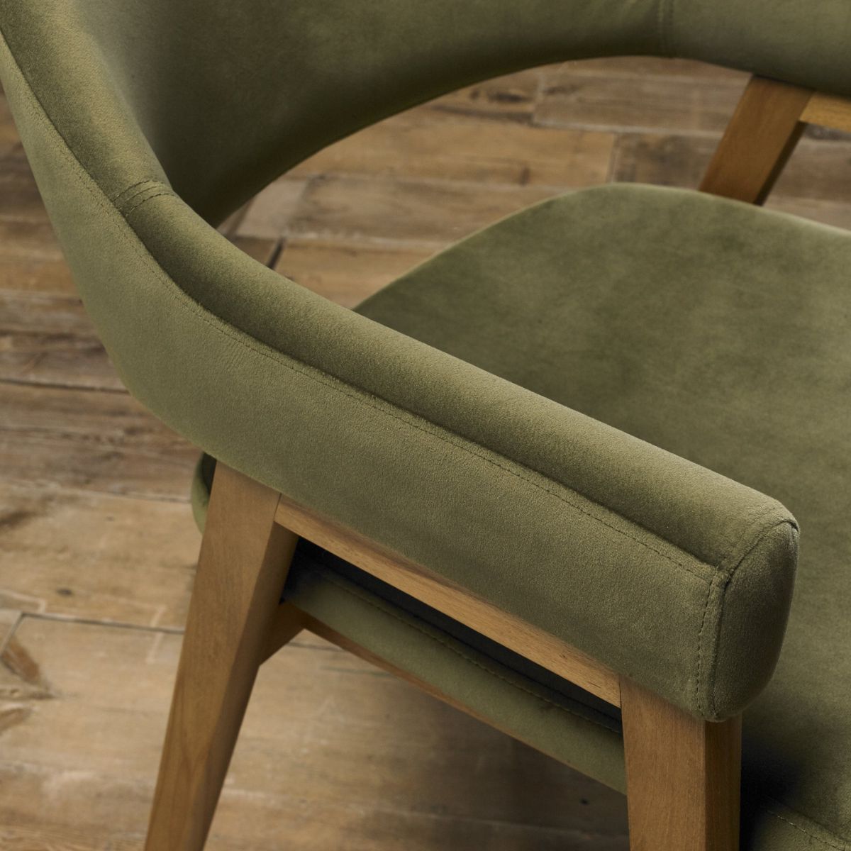 Chambery Velvet Dining Chair Green 4