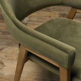 Chambery Velvet Dining Chair Green 4