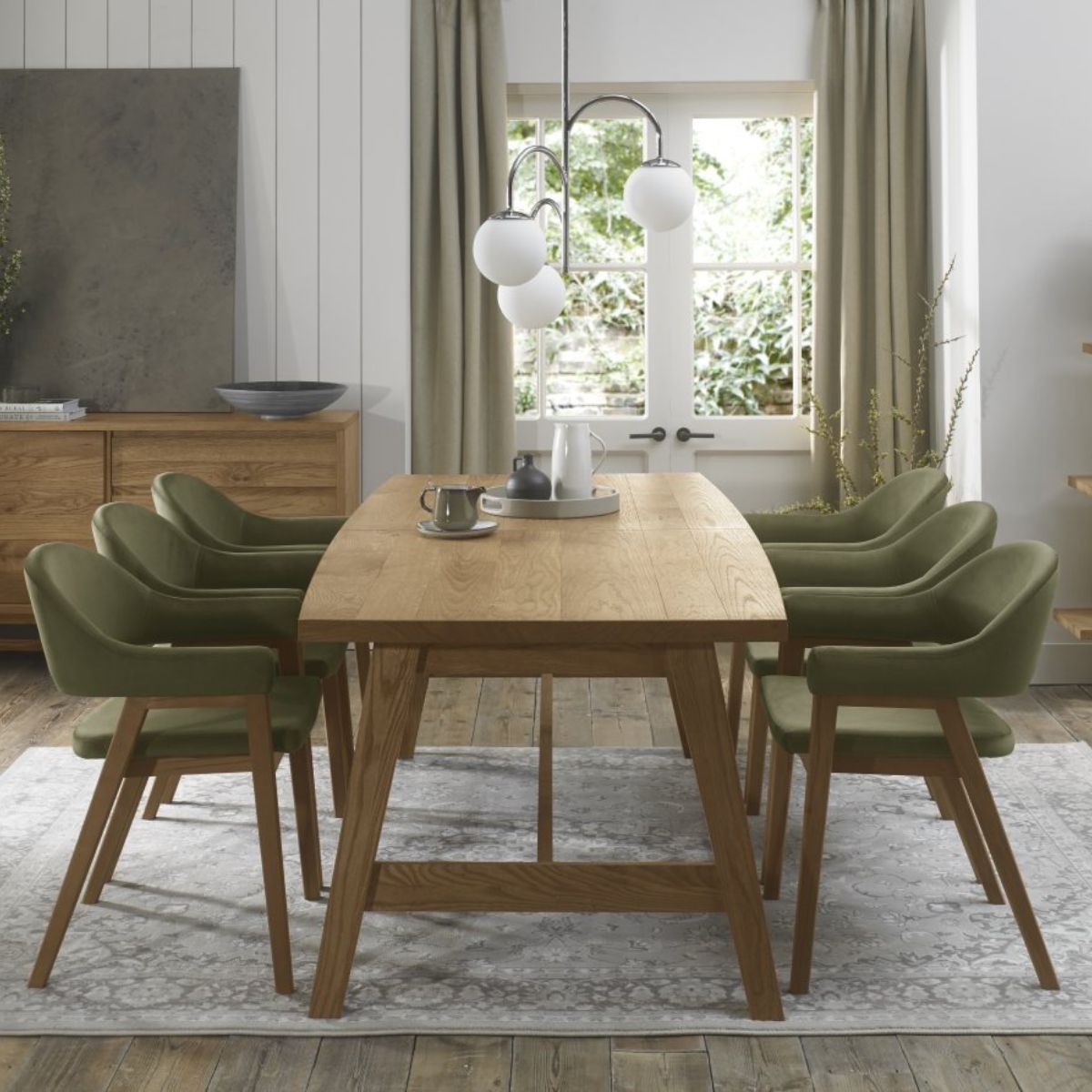 Chambery Velvet Dining Chair Green 6