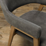 Chambery Velvet Dining Chair Grey 4