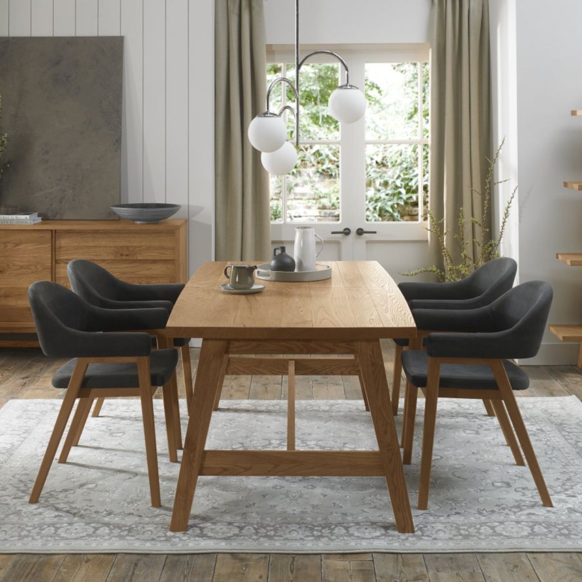 Chambery Velvet Dining Chair Grey 6