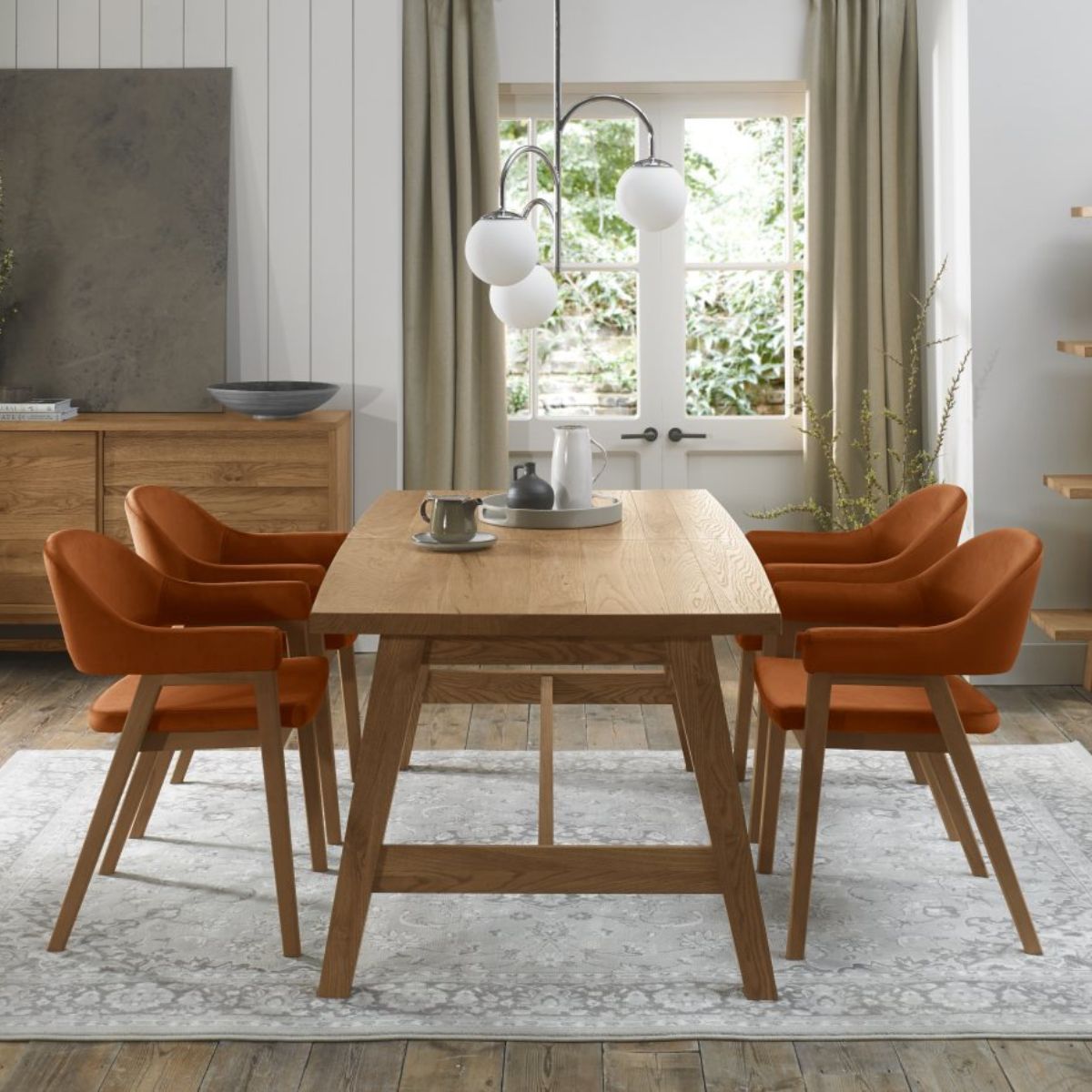 Chambery Velvet Dining Chair Orange 6