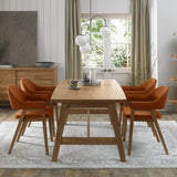 Chambery Velvet Dining Chair Orange 6