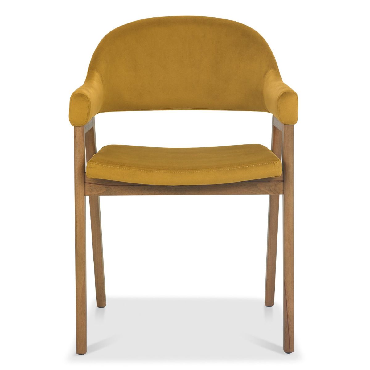 Chambery Velvet Dining Chair Yellow 2