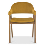 Chambery Velvet Dining Chair Yellow 2