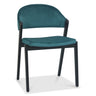 Chambery Retro Velvet Dining Chair Blue - 1