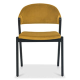 Chambery Weathered Oak Curved Back Dining Chair Yellow - 2