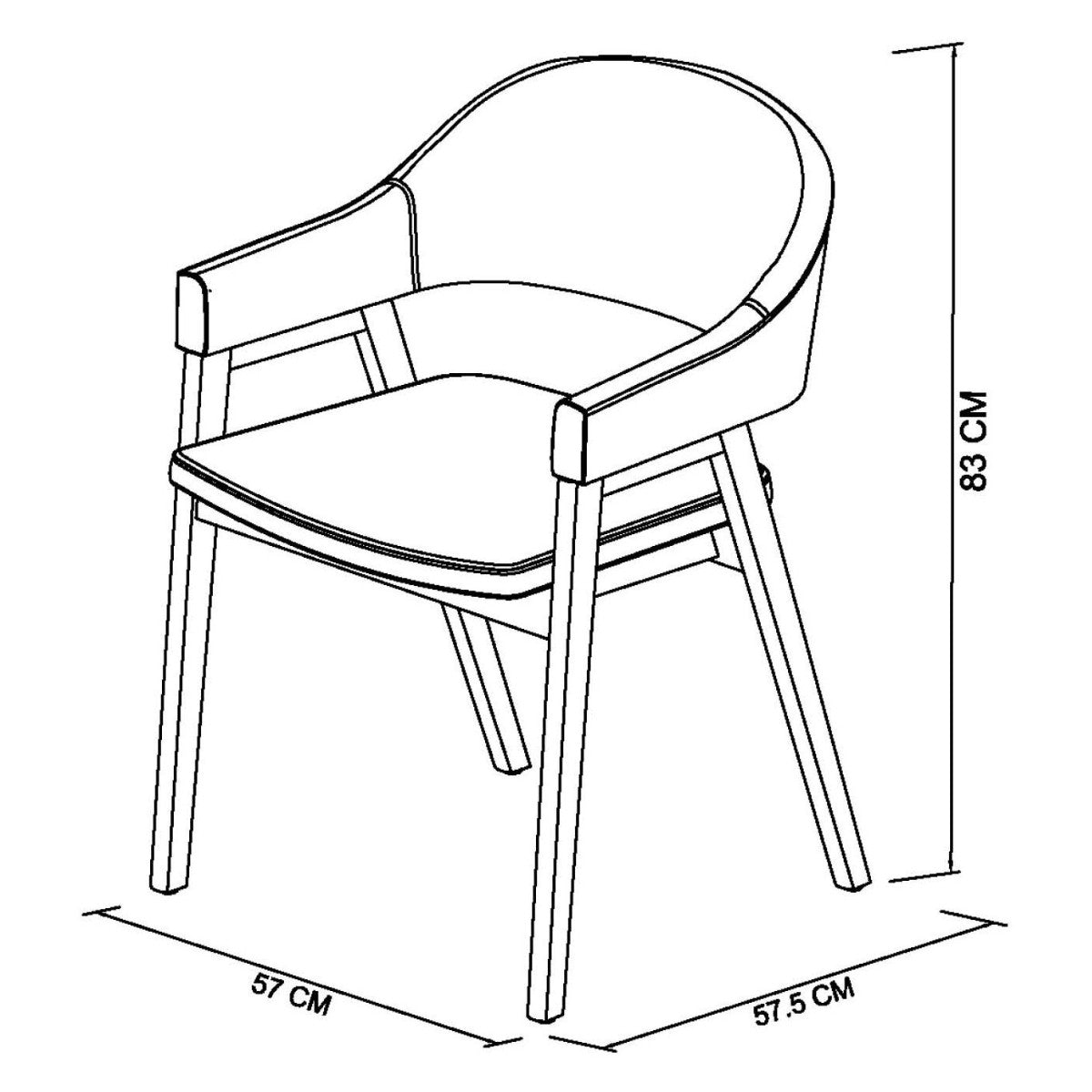 Chambery Weathered Oak Curved Back Dining Chair