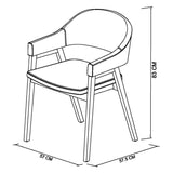 Chambery Weathered Oak Curved Back Dining Chair