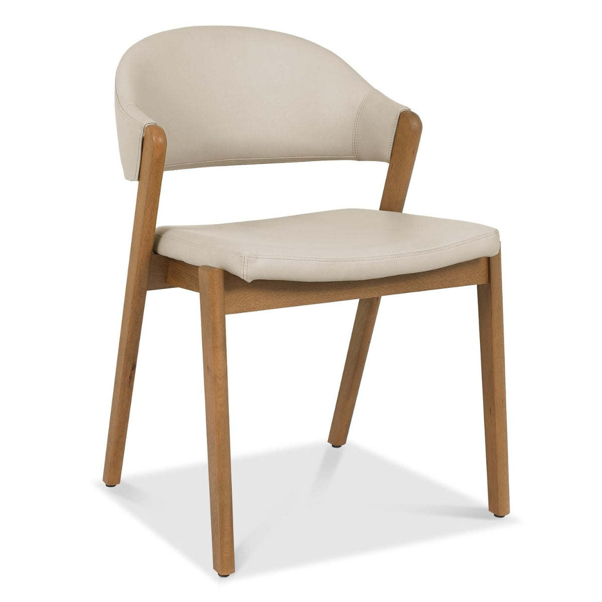 Chambery Rustic Oak Carver Dining Chair Beige - 1