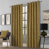 Clayton Mustard Readymade Blackout Eyelet Curtains - 3
