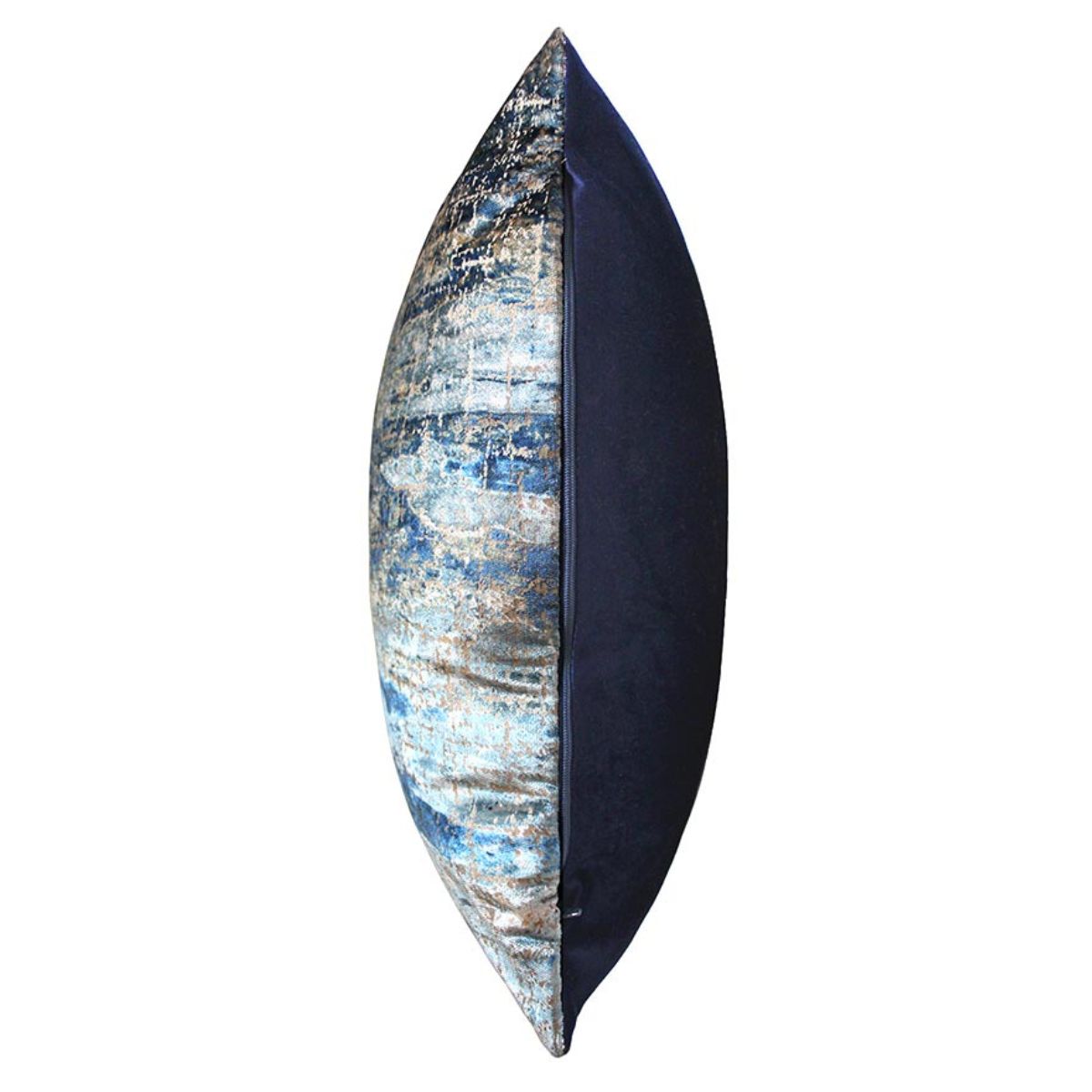 Comino Blue Abstract Metallic Cushion - 3