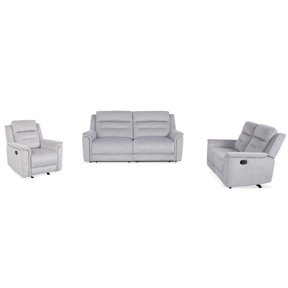 Coolea Grey Fabric Recliner Sofa Suite