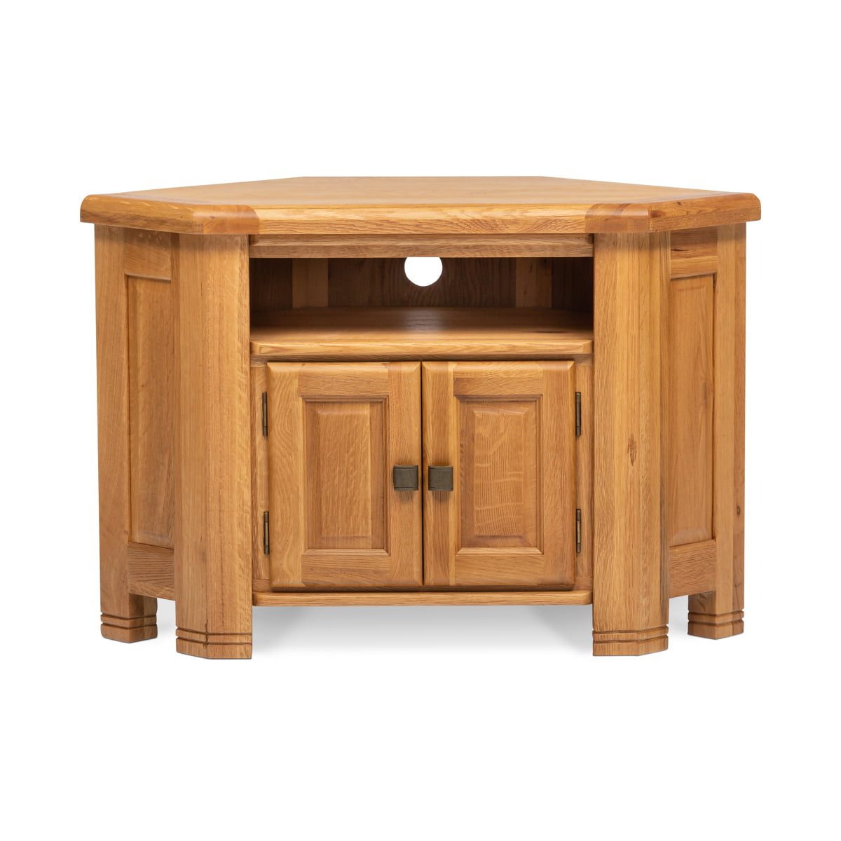 Oak Corner TV Stand