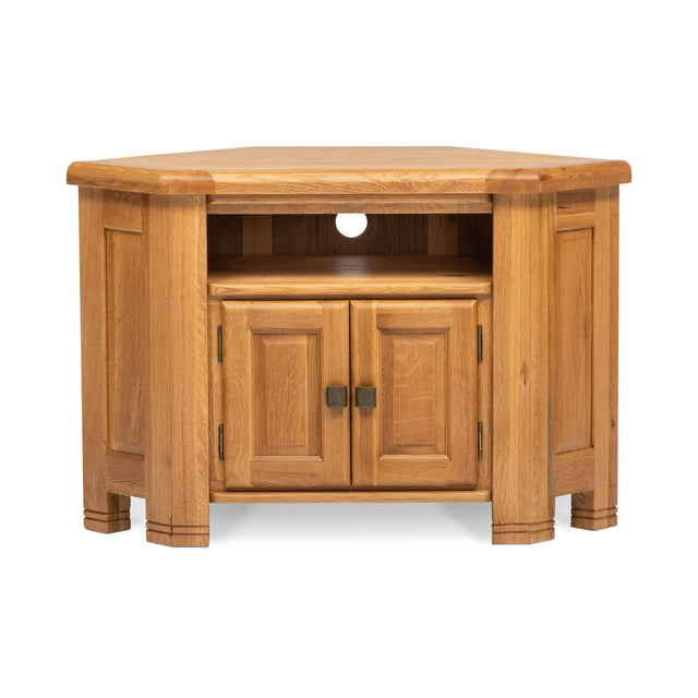 Oak Corner TV Stand