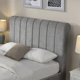 Corona Side Gas Lift Velvet Bed Grey - 5