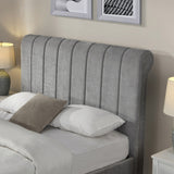 Corona Side Gas Lift Velvet Bed Grey - 5