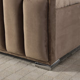 Cullen Gas Lift Velvet Bed Beige - 4