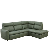 Deirdre Green Leather Corner Sofa - 4
