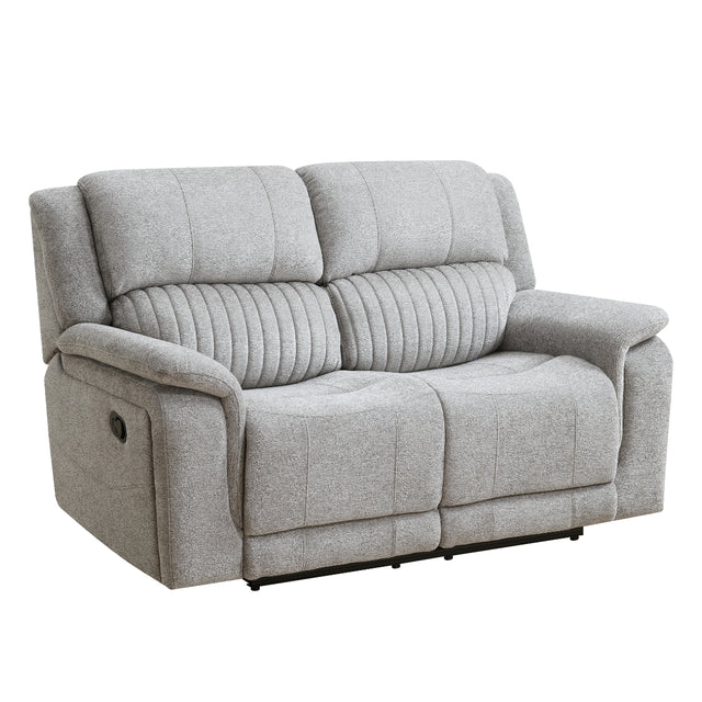 Delphine Grey Fabric 2 Seater Manual Recliner Sofa - 1