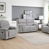 Delphine Grey Fabric 2 Seater Manual Recliner Sofa - 2