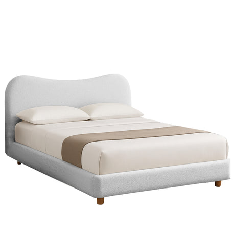 DingleCurvedUpholsteredBedFrameGrey-1