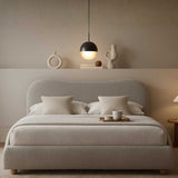 DingleCurvedUpholsteredBedFrameGrey-3